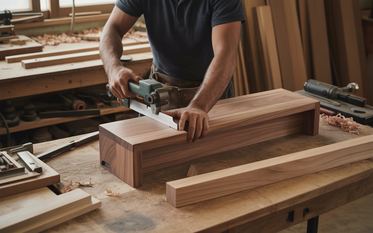 Woodworking workshop showcasing custom millwork craftsmanship